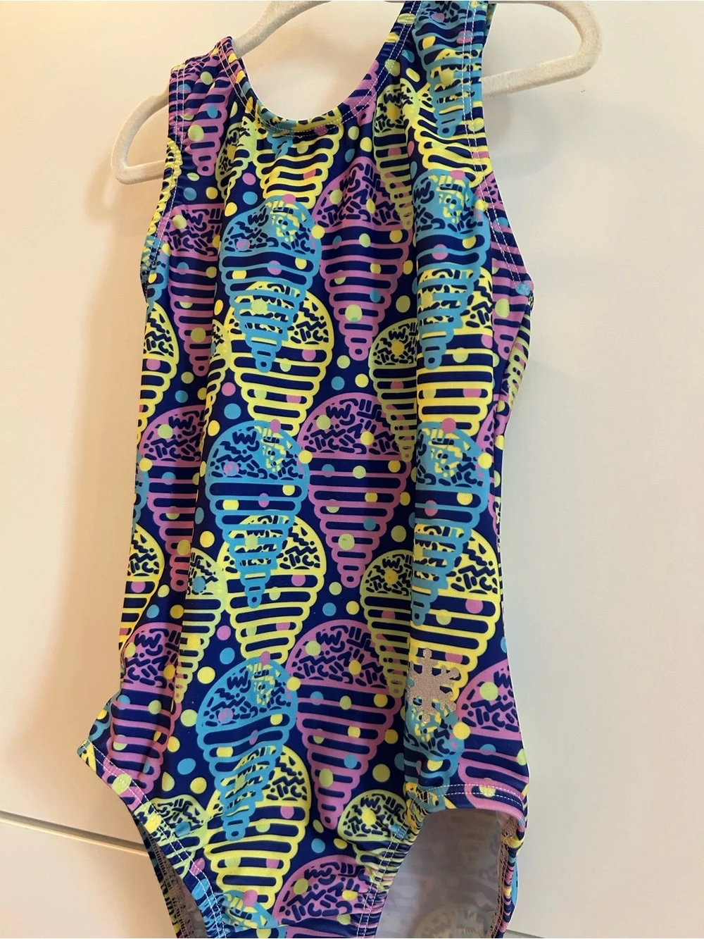 Snowflake Kids Multicolor Ice Cream Cone Gymnastics Leotard - Child’s Large